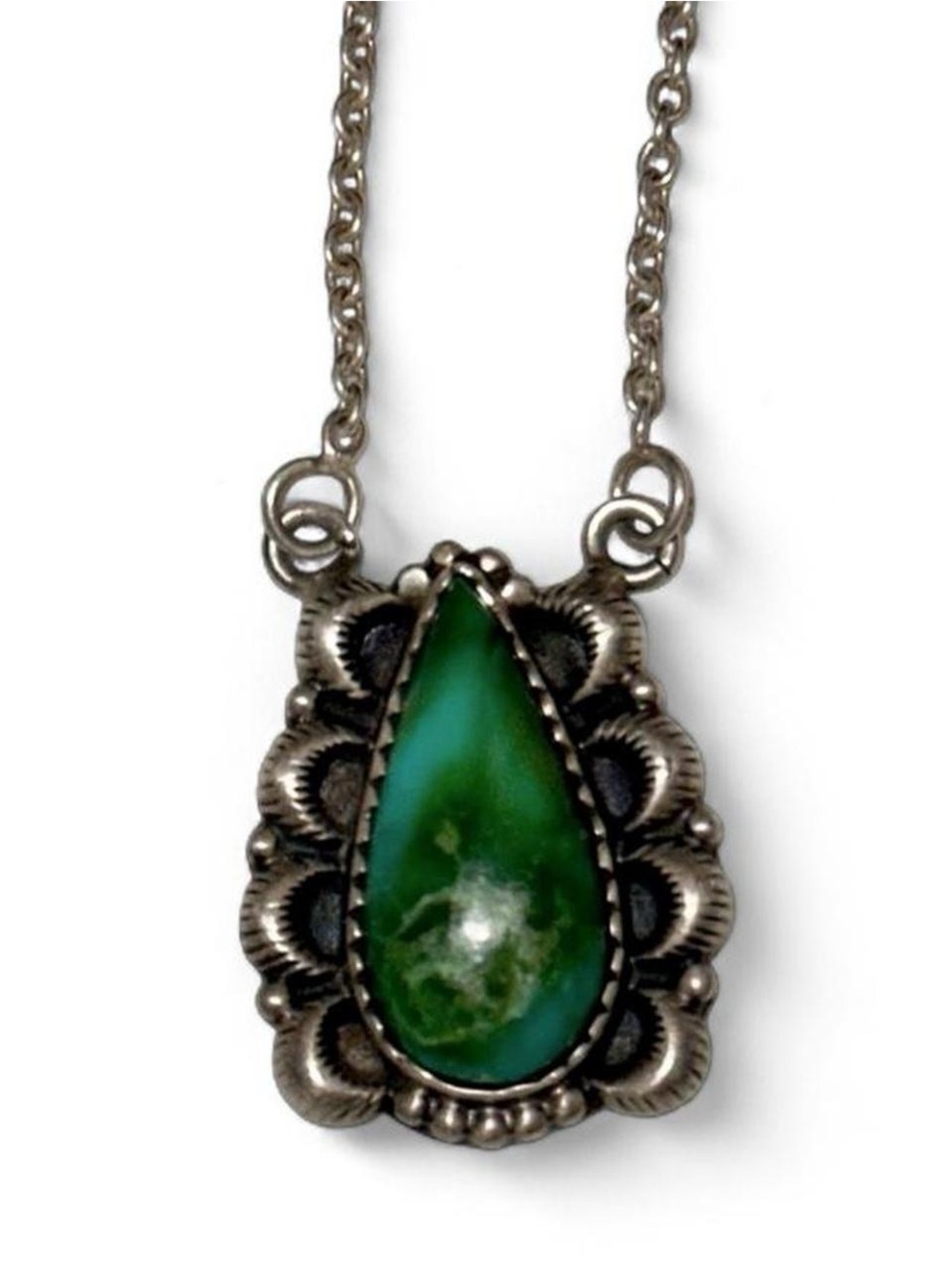 Senoran Gold Teardrop Turquoise  Necklace